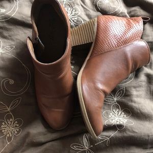 Leather booties
